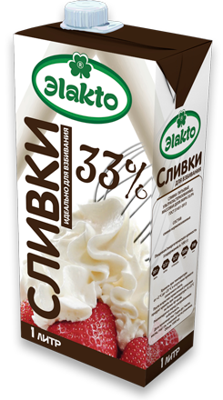 Сливки Элакто 33%, 1 л.