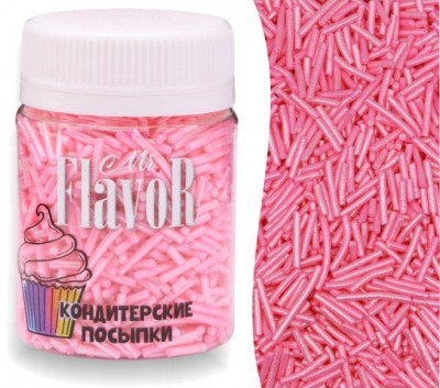 Посыпка Mr.FlavoR "Вермишель перламутровая розовая", 50 гр