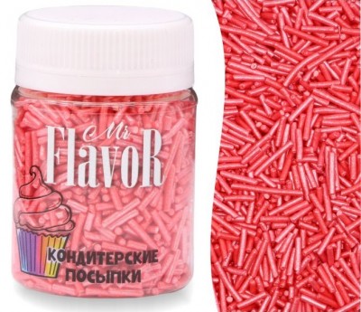 Посыпка Mr.FlavoR "Вермишель перламутровая красная", 50 гр