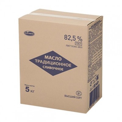 Масло сливочное "Экомилк" коровка 82,5%, 5 кг